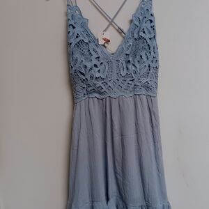 Chelsea & Violet Light Blue Lace Dress